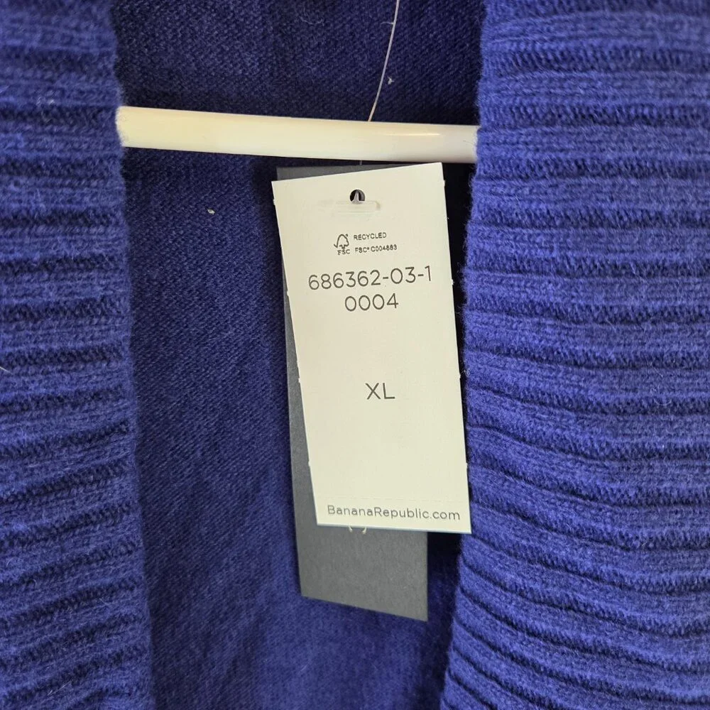 Banana Republic Open Cardigan Shawl Sweater Bundle Blue Green Size XL New w/ Tag - Picture 4 of 6